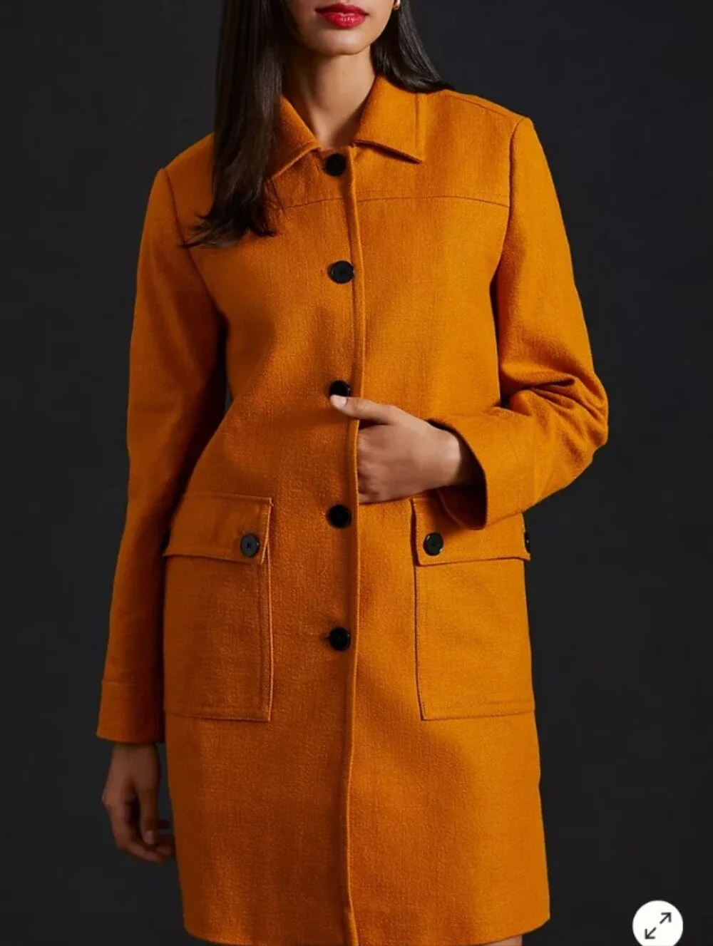 Maeve Textured Peacoat Golden Mustard